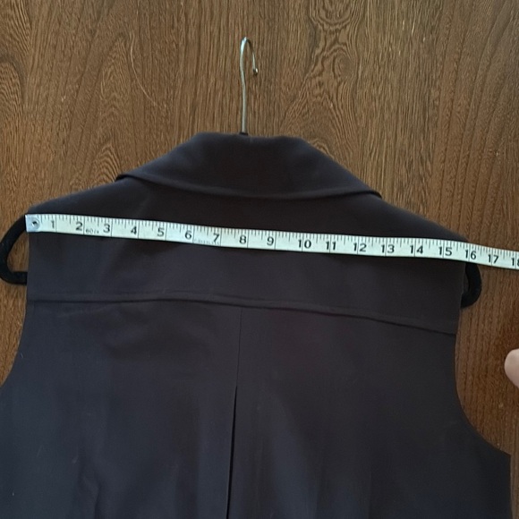 Halogen Black Women's Sleeveless Double-Breasted Trench Vest medium - Picture 13 of 16